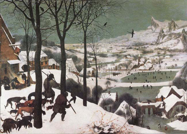 Hunters in the snow